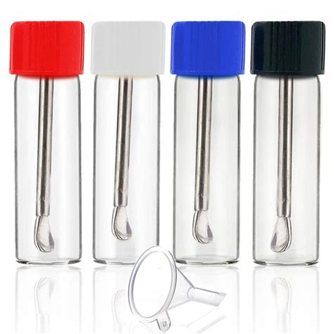 Buy Isnuff Small Glass Bottles With Snuff Spoon Set Premium Glass Vial