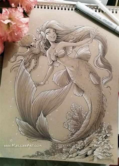 Little Whispers Kellee Riley Mermaid Drawings Mermaid Art Drawings