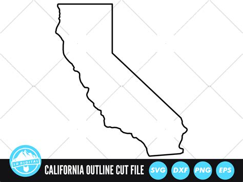 California Outline Svg California Cut Graphic By Lddigital · Creative