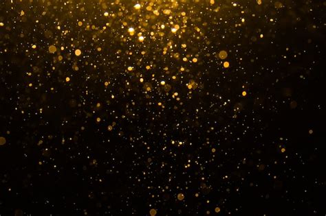 High Resolution Black And Gold Bokeh Background Pic Fuzz