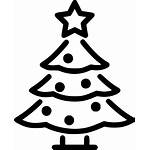 Svg Tree Christmas Icon Silhouette Transparent Clipart