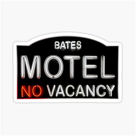 Bates Motel Sign Sticker For Sale By Bryanfreeman Redbubble