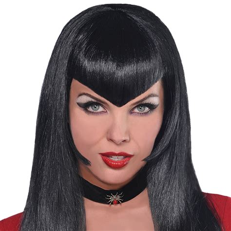 Ladies Gothic Fringe Long Black Deadly Beauty Halloween Cosplay Vampire Wig Ebay