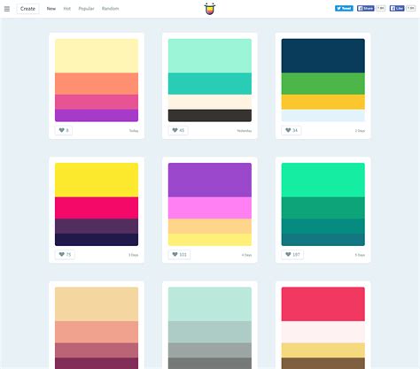 Color Hunt Awesome Colour Schemes For Everyday Use And Projects