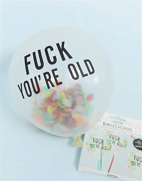 Ginger Ray Fuck Youre Old Rainbow Confetti Balloons Asos