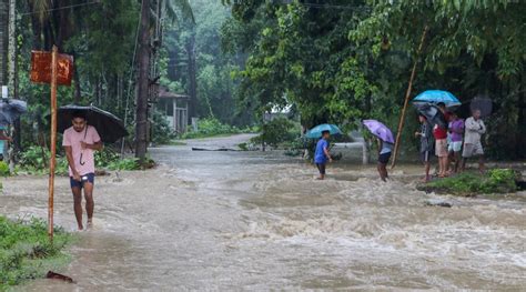 Nearly 29000 People Hit By Flood In Assam India News The Indian Express