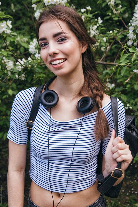 Girl With Headphones Del Colaborador De Stocksy Danil Nevsky Stocksy