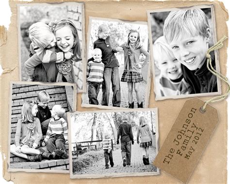 Vintage Blog Collage Photoshop Template For Photographers ☁ Photoshop