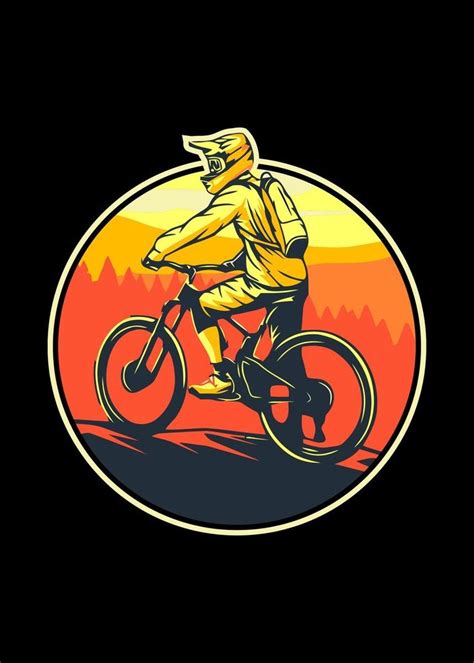 Retro Enduro Mountain Bike Poster By Pegal Pha Displate