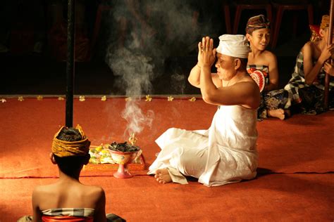 Brahmin Blessing Barong Dance Ubud Palace Bali Jas 1997 Ubud