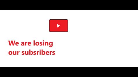 we are losing our subsribers youtube