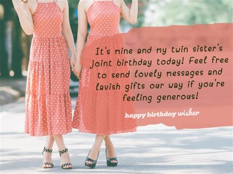 Its Mine And My Twin Sisters Birthday Happy Birthday Wisher