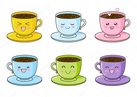 Download Set of cute coffee cups — Stock Vector © Huhli13 #117288356