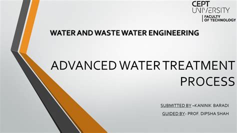 Advanced Water Treatment Processes Cept Portfolio