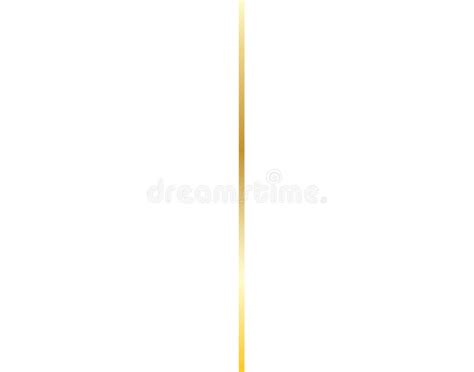 Single Vertical Golden Line On White Stock Vector Illustration Of
