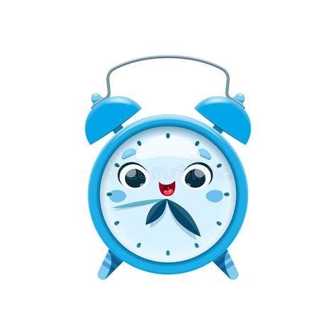 Cartoon Alarm Clock School Character Education Stock Illustration