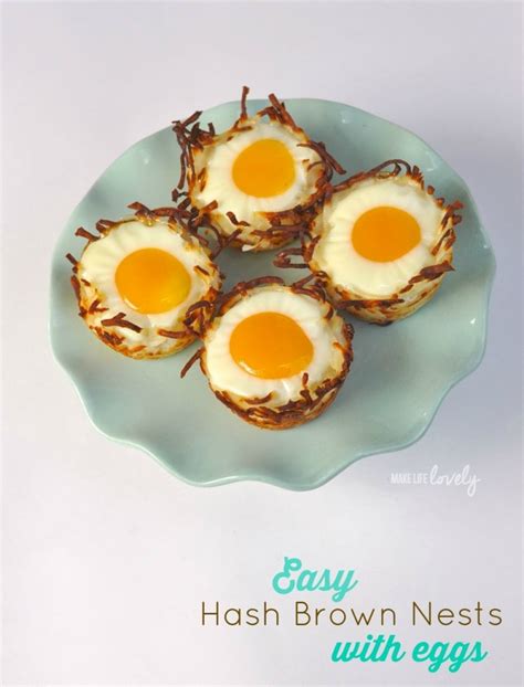 Hash Brown Nests With Eggs Make Life Lovely