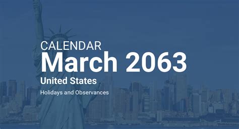 March 2063 Calendar United States