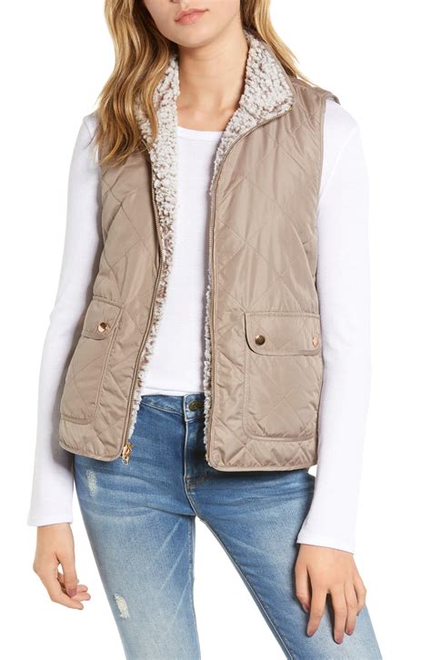Thread And Supply Reversible Fleece Lined Quilted Vest Quilted Vest
