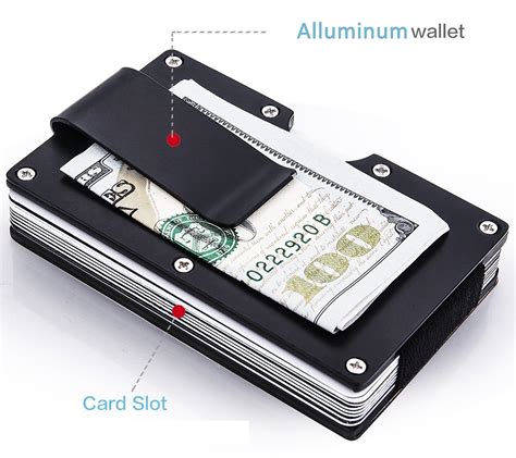Dahsha Slim Rfid Blocking Metal Wallet Aluminum Credit Card Holder With