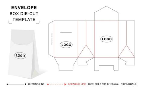 Envelope Box Die Cut Template 20216363 Vector Art At Vecteezy