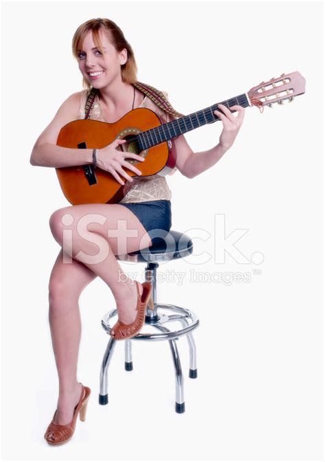 Woman Guitar Player Stock Photo Royalty Free Freeimages