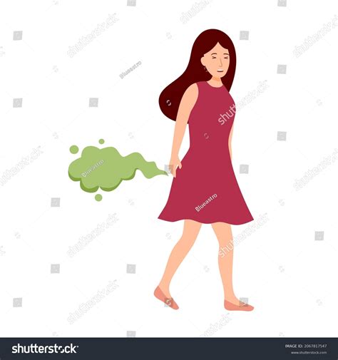 Woman Farting Smelly Her Bottom Flat Stock Vector Royalty Free 2067817547 Shutterstock