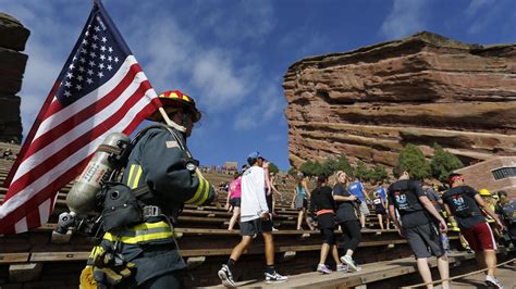 Firefighters Supports Climb Red Rocks In 911 Tribute