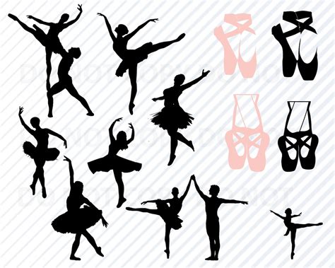 Ballet Svg Ballet Svg Bundle Silhouette Clip Art Ballet Shoes Svg Files