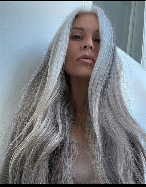 pin by frank l on silver fox in 2023 silver haired beauties grey hair inspiration long