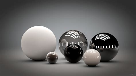 Wallpaper Balls Shape Sleek Reflection 2560x1440 Wallpaperup