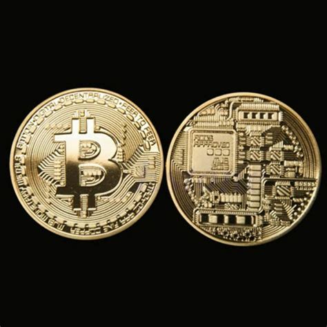 Bitcoin Bitcoin Coleccionable Físico Btc Chapado En Oro 1 Etsy