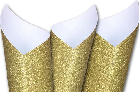 Heavyweight Gold Glitter Card Stock Paper For Holiday Paper Crafts