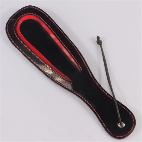 28cm Blackandred Pvc Double Deck Paddle Resonant Spanking Hand Clapper