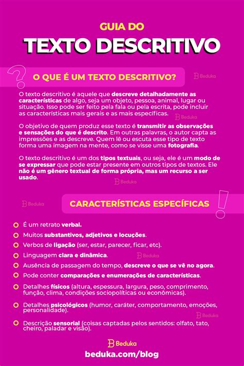Texto Descritivo Pronto Para Copiar
