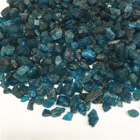 50g Natural Small Size Raw Blue Apatite Rough Stones Crystal Gravel