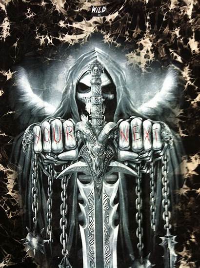 Reaper Grim Wallpapers Skulls Badass Skull Dark