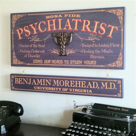 Psychiatrist Wood Sign With Optional Personalization Etsy
