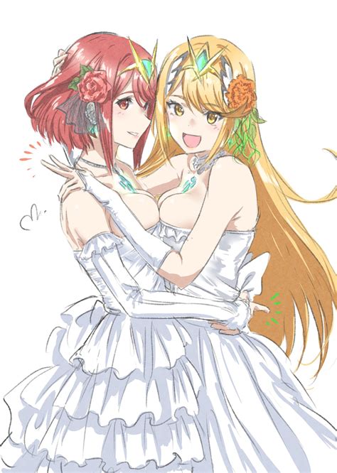 Pyra And Mythra Xenoblade Chronicles And More Drawn By Mitsugu