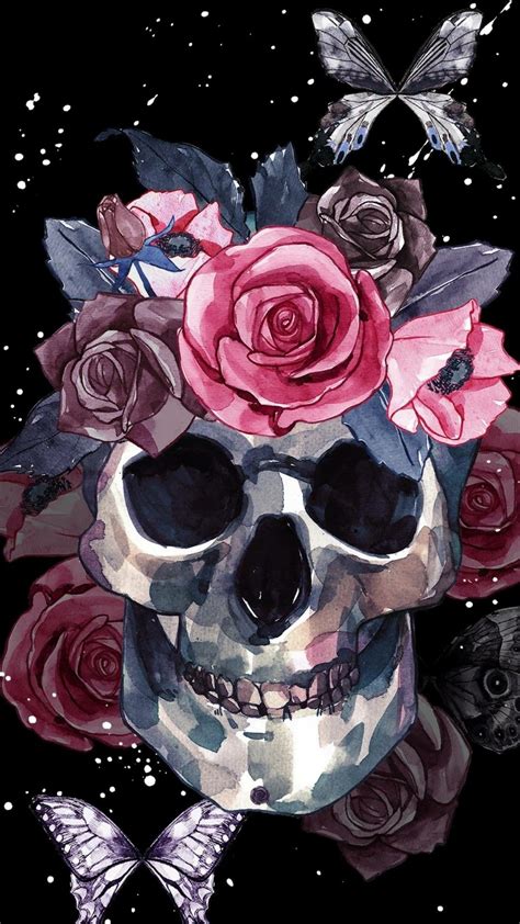 132 skull appleiphone 7 750x1334 wallpapers mobile abyss. Pin by Lisa Green on skulls | Skull wallpaper iphone ...