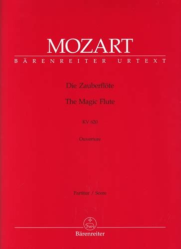 The Magic Flute Overture Kv 620 Full Score Abertura Flauta Magica