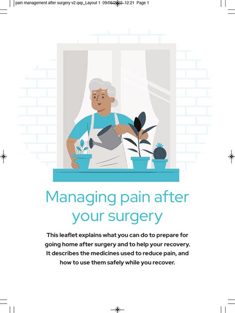 Managing Pain After Surgery Pdf Pain Management Opioid