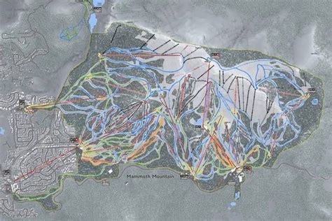 Mammoth Mountain Resort Trail Map By Matt Liapis In 2020 Mammoth
