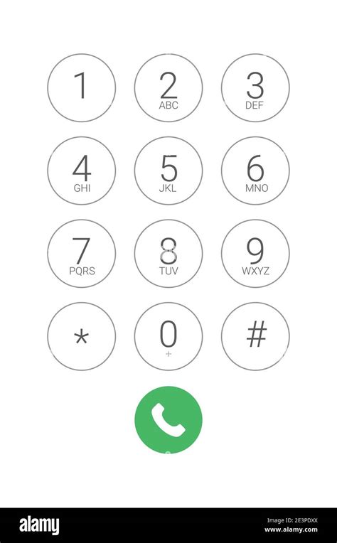 Phone Dial Number Keypad Screen Mobile Call Dial Keypad Smartphone