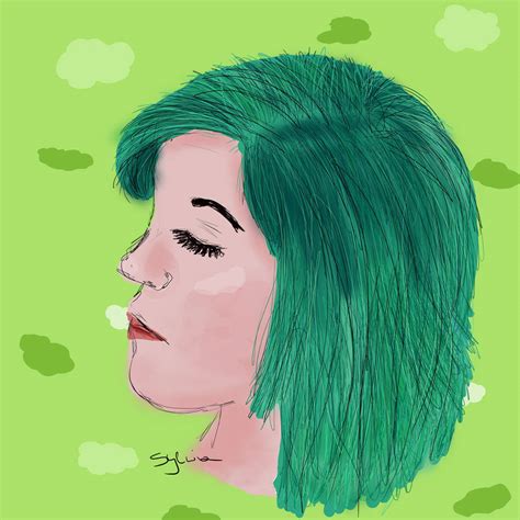 green haired girl 2 by nanokoaishino on deviantart