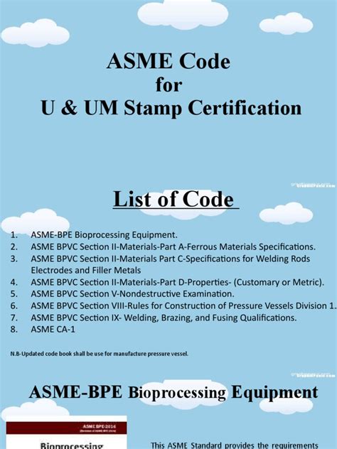 Code And Standard For Asme U And Stamp Pdf Steel Pipe Fluid Conveyance