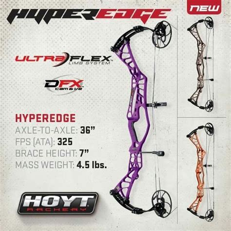 An Advertisement For The New Hyper Edge Compound Archery Bow With