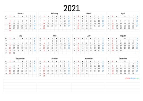 Select the orientation, year, paper size, the number of calendars per page, etc. Printable 2021 Calendar by Year [Premium Templates ...