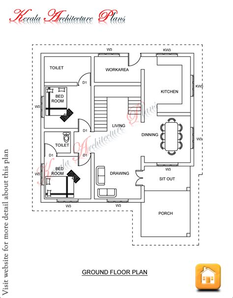 2000 Square Feet Home Plan Four Bedrooms Architecture Kerala