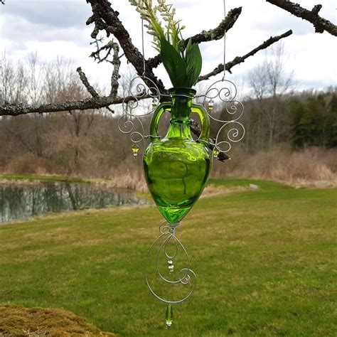 Best Hanging Vases In Bright Colors Hand Wired Amphora Glass Etsy